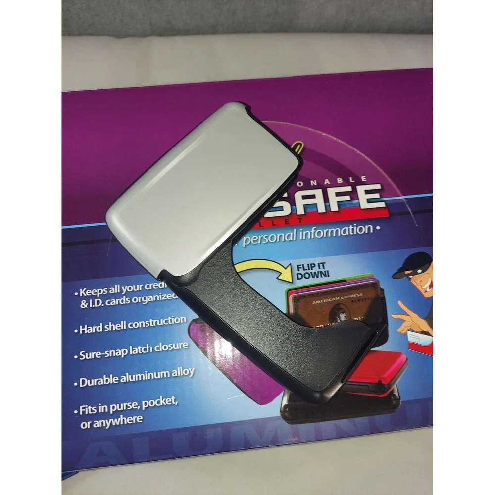 Case of 24 Aluminum‎ Swivel Scan Safe Credit Card Case Holder Anti RFID Scanning